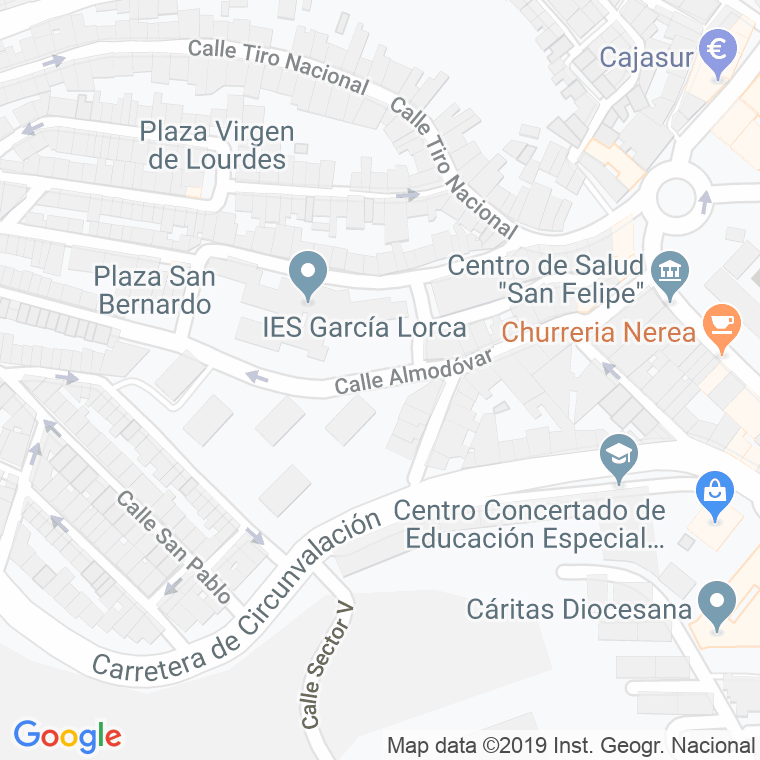 Código Postal calle Almodovar en Jaén