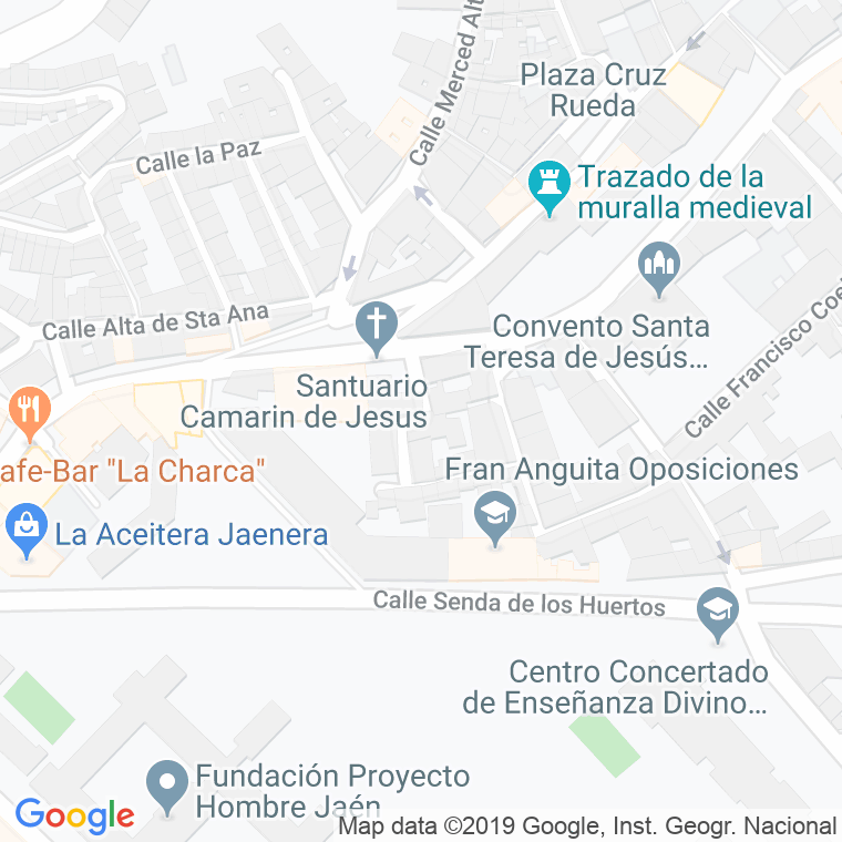 Código Postal calle Camarin De Jesus en Jaén