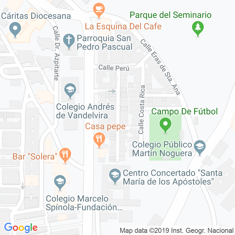 Código Postal calle Guatemala en Jaén