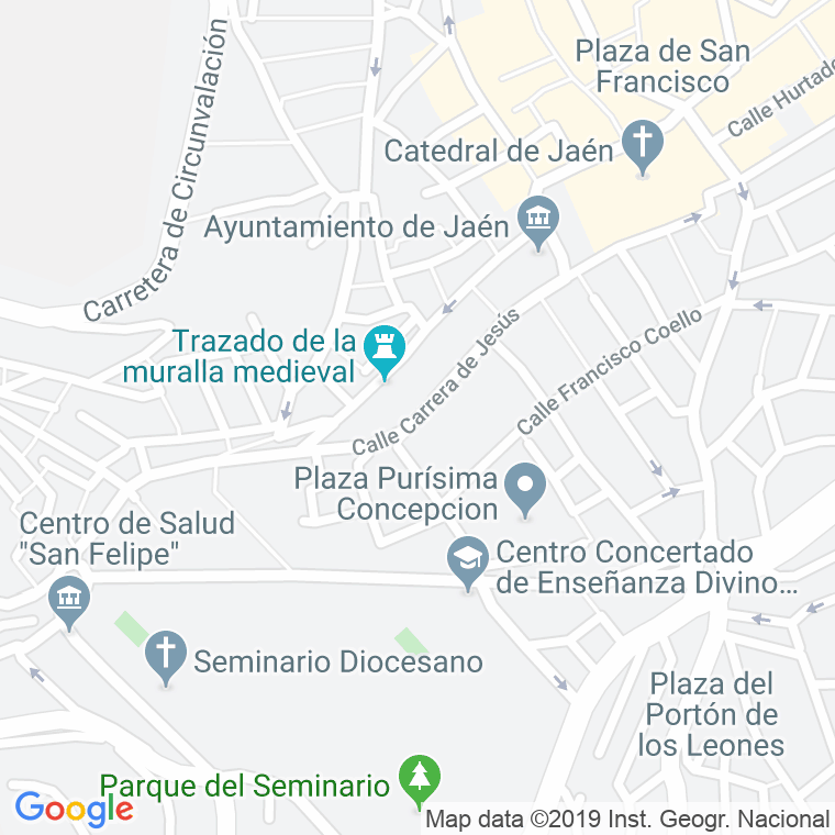 Código Postal calle Jesus en Jaén