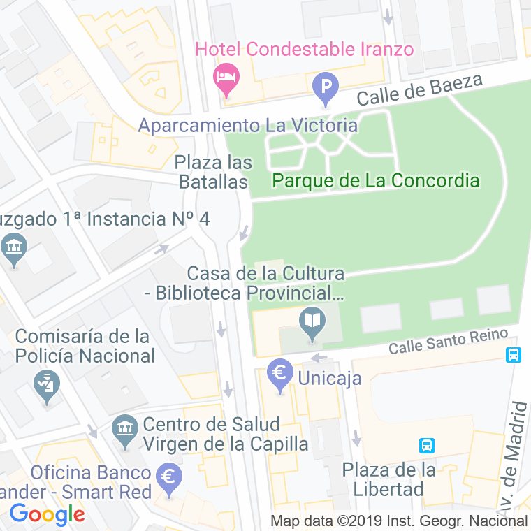 Código Postal calle Batallas, De Las (Kioscos), plaza en Jaén