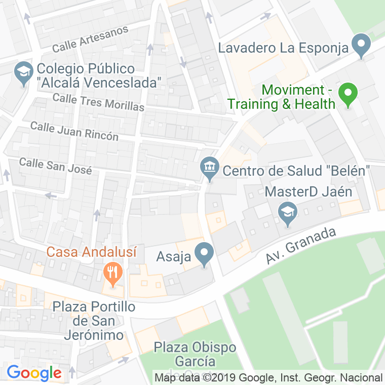 Código Postal calle General Castaños en Jaén