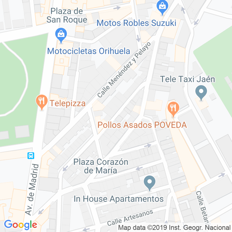 Código Postal calle Santa Brigida en Jaén