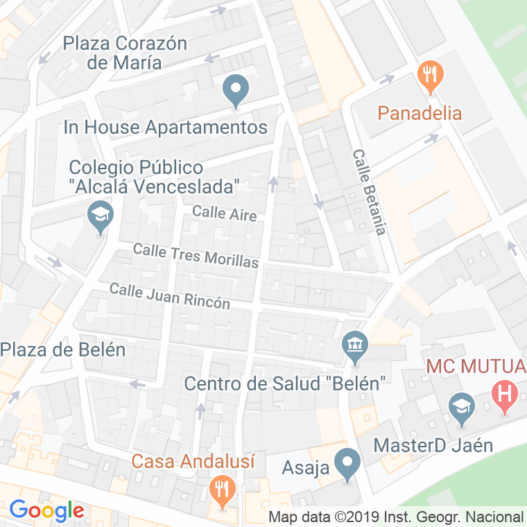 Código Postal calle Tres Morillas en Jaén