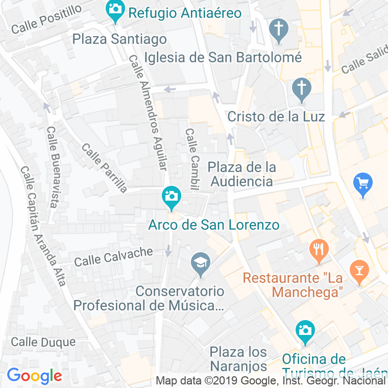Código Postal calle Aldana en Jaén