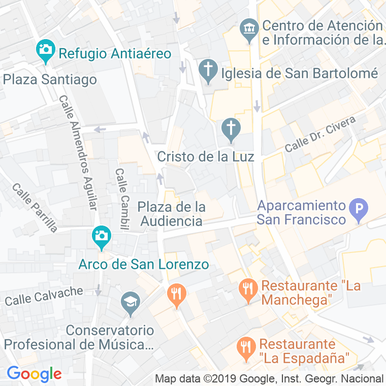 Código Postal calle Baños De La Audiencia en Jaén