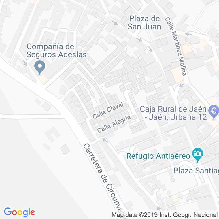 Código Postal calle Clavel en Jaén