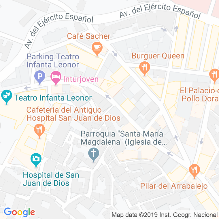 Código Postal calle Hornos Caños en Jaén
