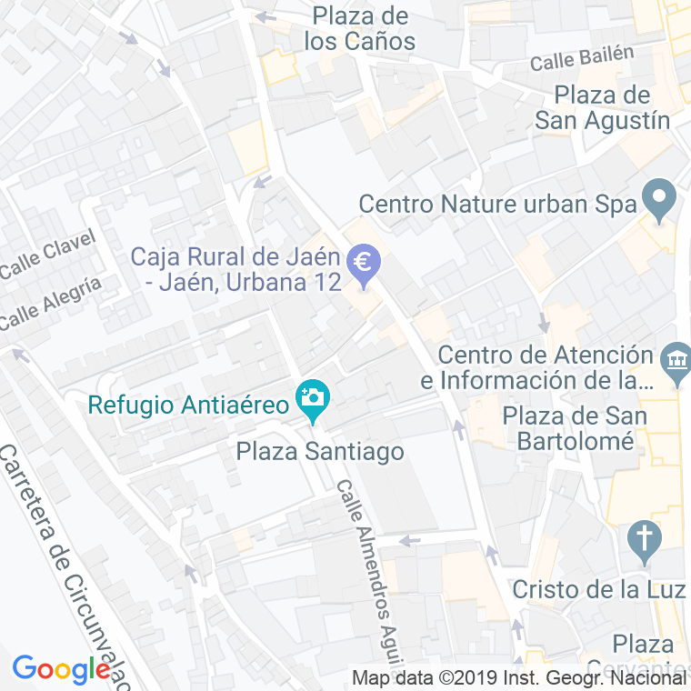Código Postal calle Hornos Santiago en Jaén