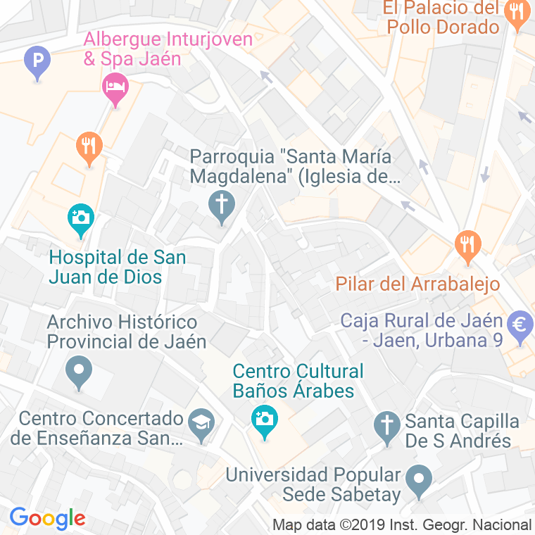 Código Postal calle Hospital De San Miguel en Jaén