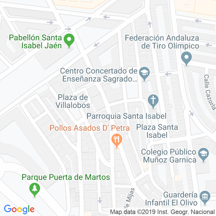 Código Postal calle Jose Antonio Giron, travesia en Jaén