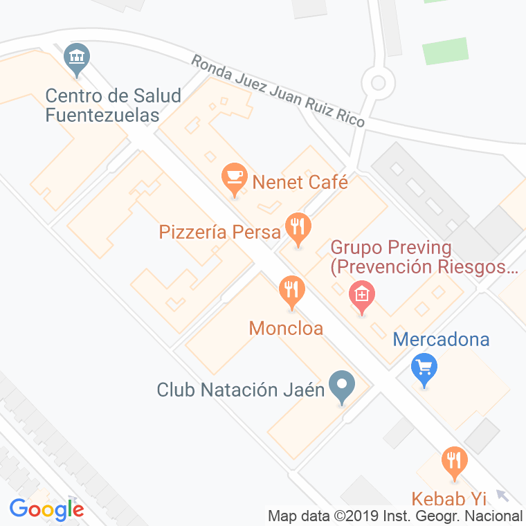 Código Postal calle Fuente Del Peral en Jaén