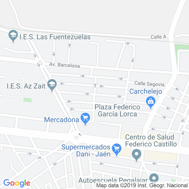 Código Postal calle Gran Capitan en Jaén