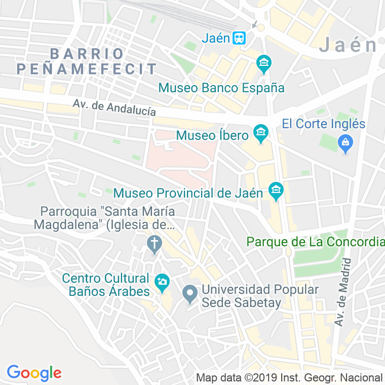 Código Postal calle Ejercito Español, avenida (Impares Del 1 Al 13)  (Pares Del 2 Al 14) en Jaén