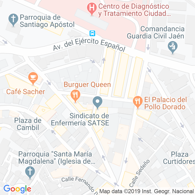 Código Postal calle Joaquin Nogueras en Jaén