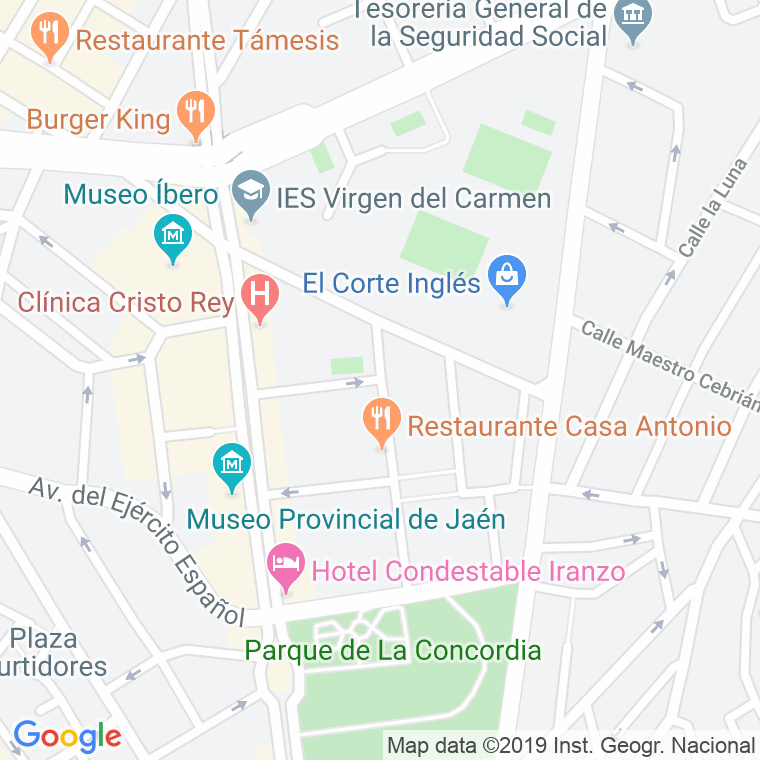 Código Postal calle Andujar en Jaén
