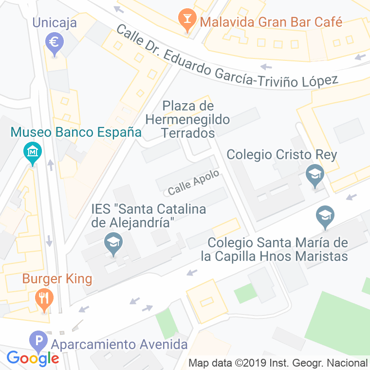 Código Postal calle Apolo en Jaén