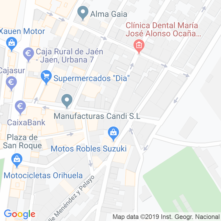 Código Postal calle Doctor Juan Nogales   (Impares Del 1 Al 23)  (Pares Del 2 Al 14) en Jaén