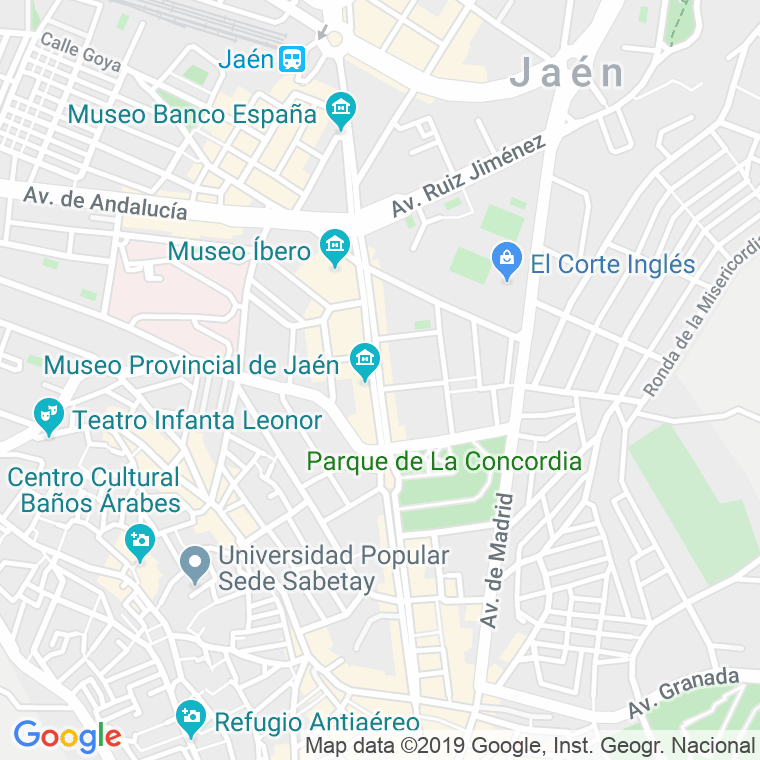 Código Postal calle Estacion, De La, paseo (Impares Del 23 Al 41)  (Pares Del 32 Al 44) en Jaén