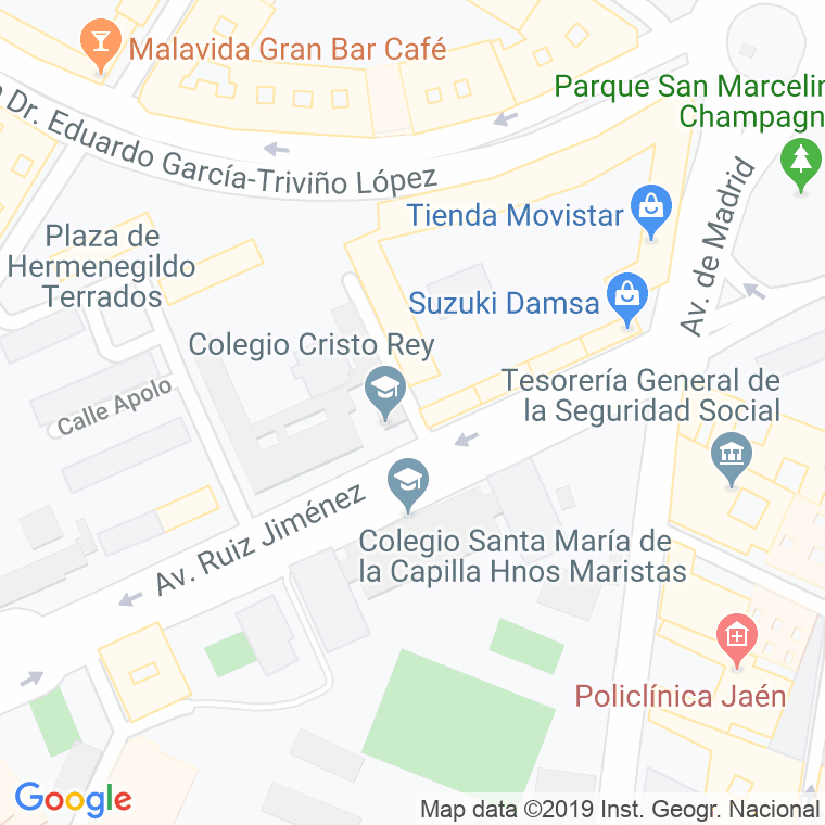 Código Postal calle Madre Ines De Jesus en Jaén