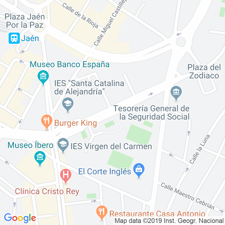 Código Postal calle Ruiz Jimenez, avenida (Impares Del 1 Al Final)  (Pares Del 2 Al Final) en Jaén