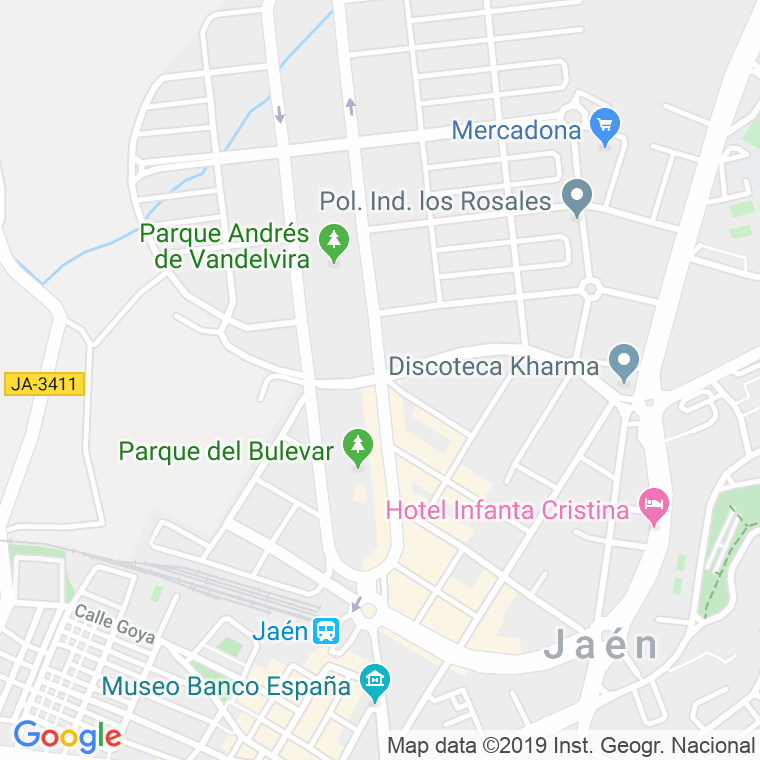 Código Postal calle Federico Mayor Zaragoza en Jaén