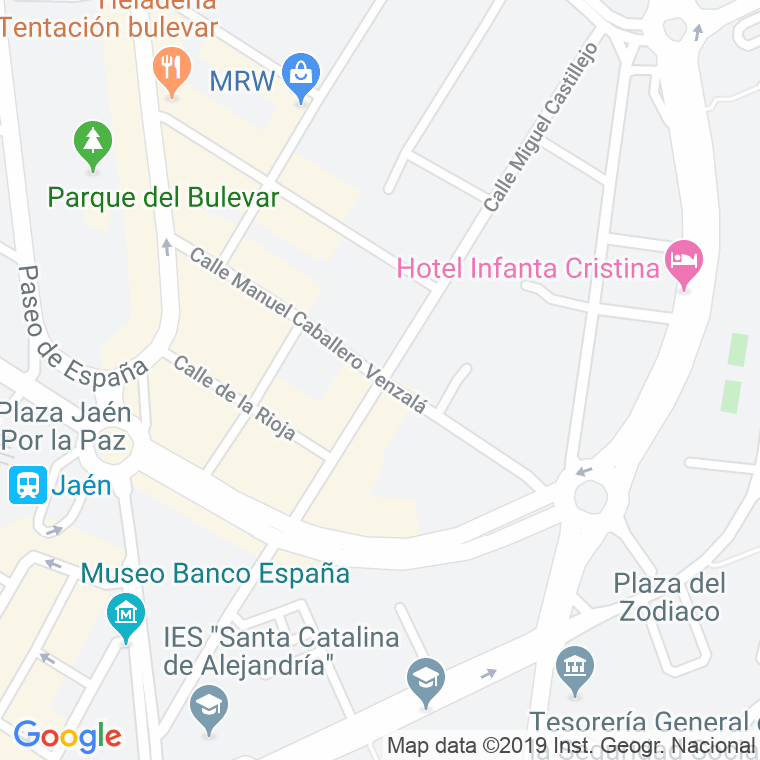 Código Postal calle Manuel Caballero Venzala en Jaén