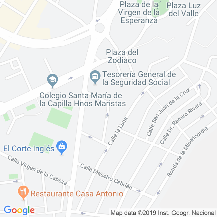 Código Postal calle Pintor Nogue en Jaén
