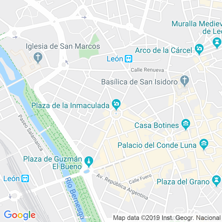 Código Postal calle Gran Via De San Marcos, avenida (Impares Del 25 Al Final) en León