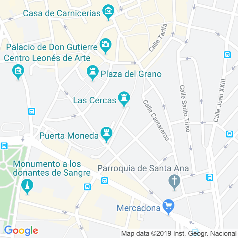 Código Postal calle Cercas, Las en León