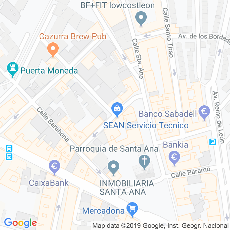 Código Postal calle Ponce De Minerva en León