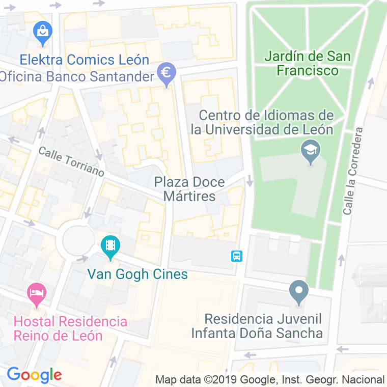 Código Postal calle Doce Martires en León