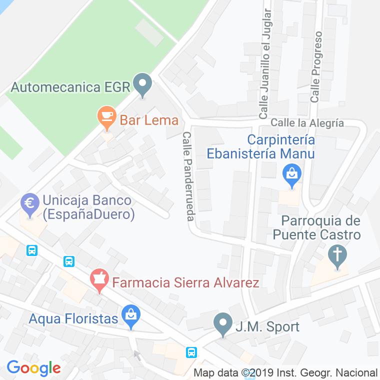 Código Postal calle Panderruedas en León