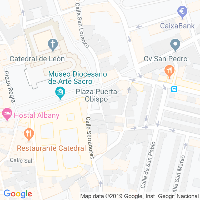 Código Postal calle Puerta Obispo, plaza (Impares Del 13 Al Final)  (Pares Del 12 Al Final) en León