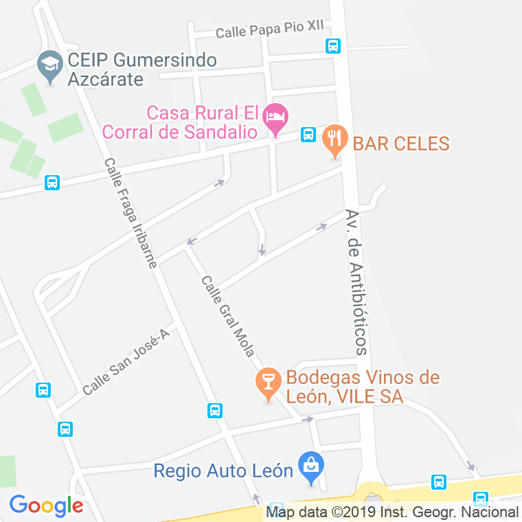 Código Postal calle Garcia Paredes en León