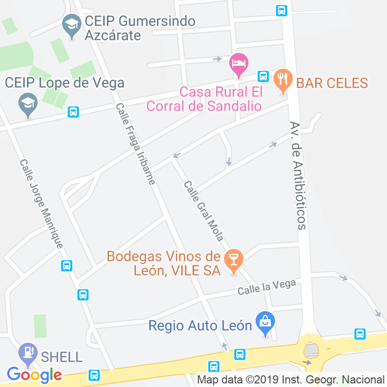 Código Postal calle General Mola (Armunia) en León
