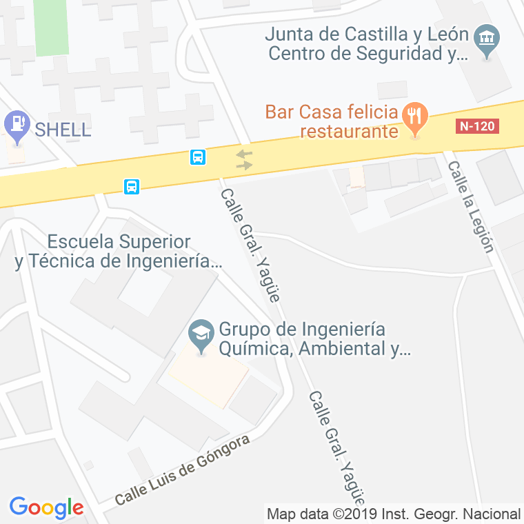 Código Postal calle General Yague en León