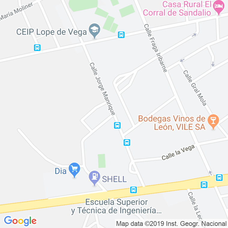 Código Postal calle Jorge Manrique en León