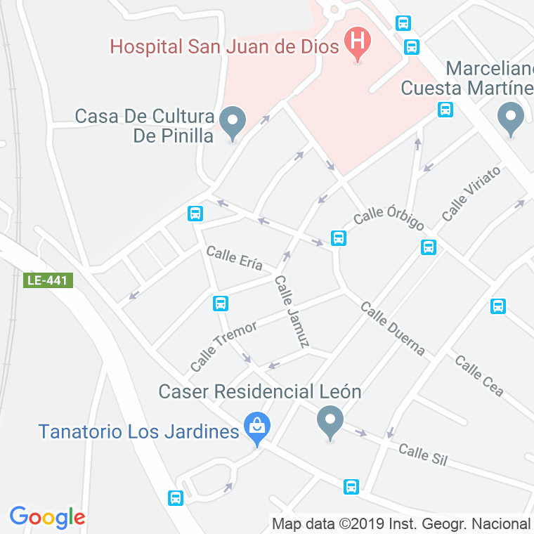 Código Postal calle Eria en León