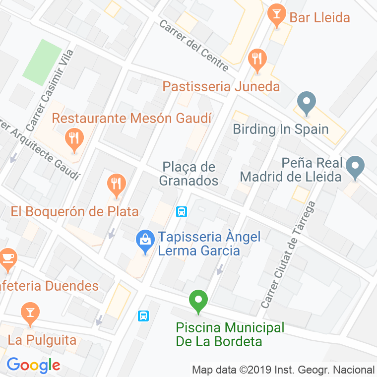 Código Postal calle Granados, plaça en Lleida