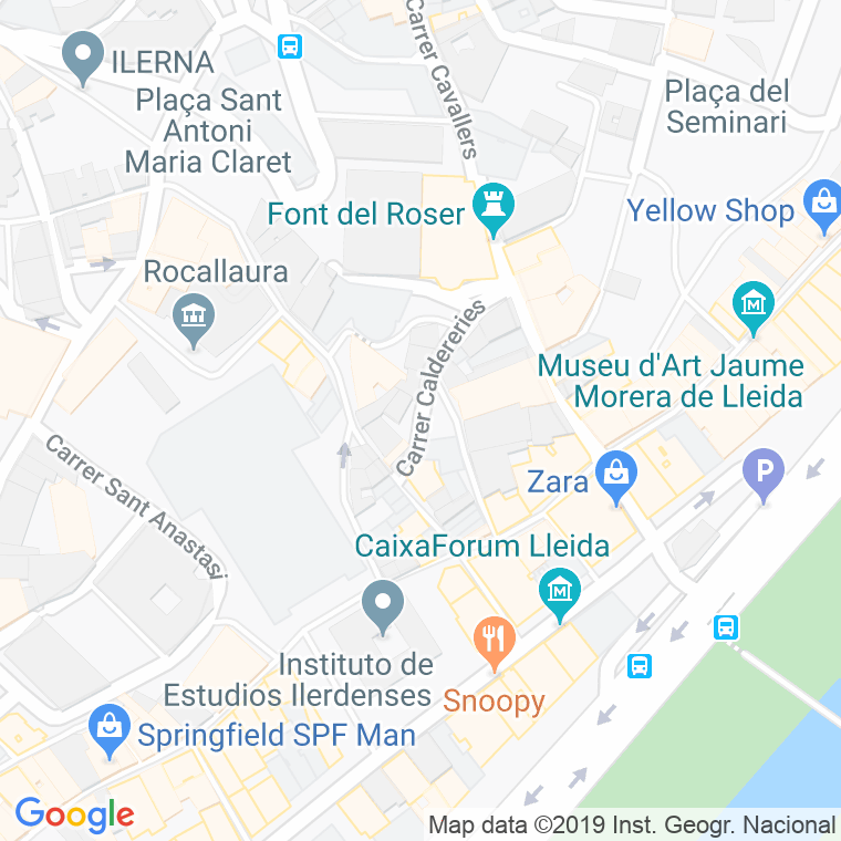 Código Postal calle Caldederies en Lleida