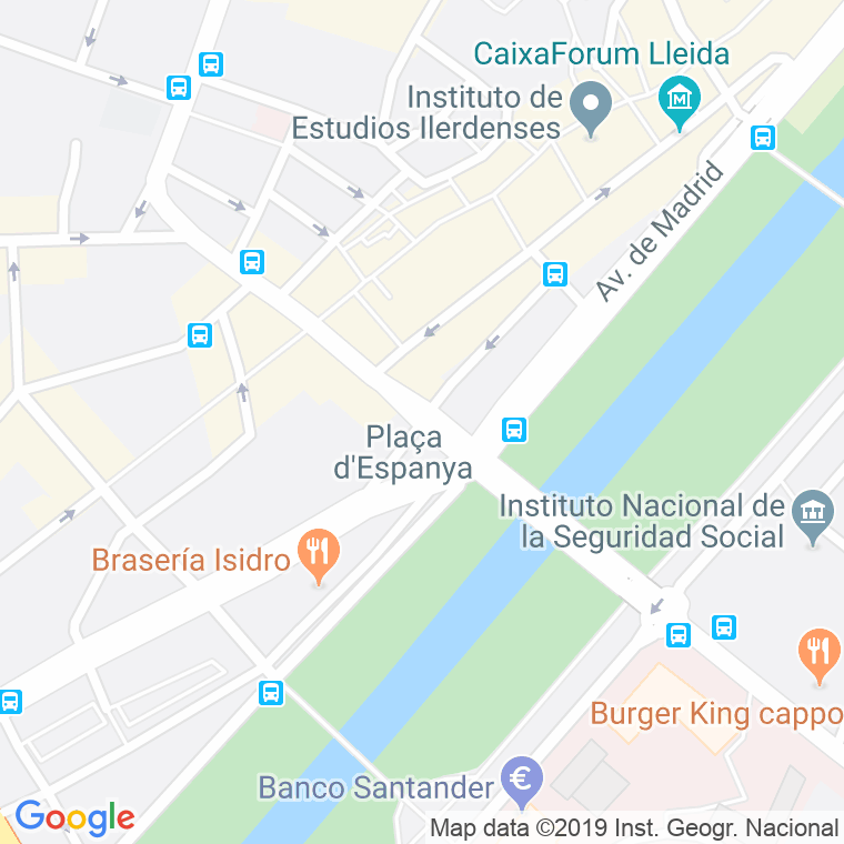 Código Postal calle Espanya, plaça en Lleida