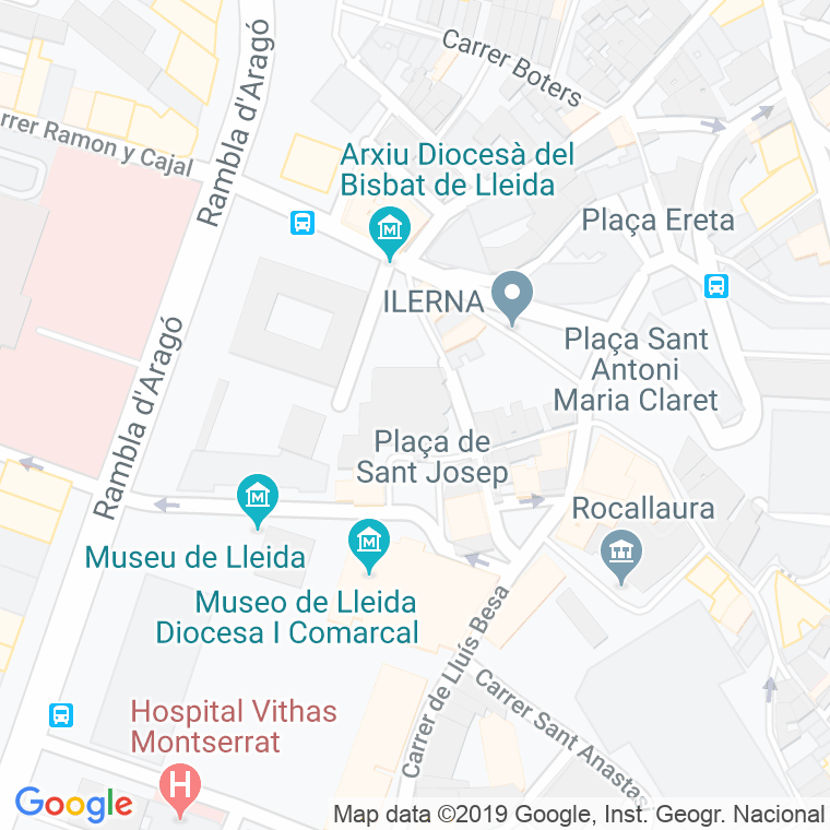 Código Postal calle Sant Llorenç, escalas en Lleida