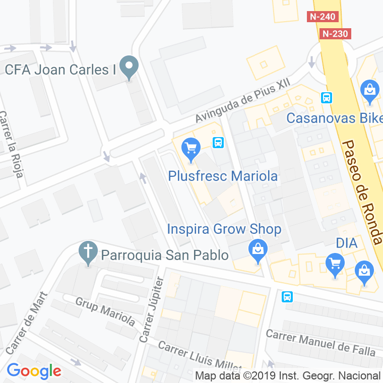 Código Postal calle Galicia, plaça en Lleida