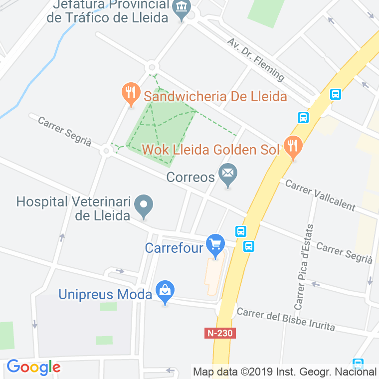 Código Postal calle Joc De La Bola, passatge (Impares Del 1 Al Final)  (Pares Del 2 Al Final) en Lleida