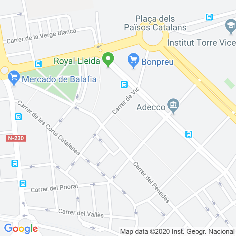 Código Postal calle Colombia en Lleida