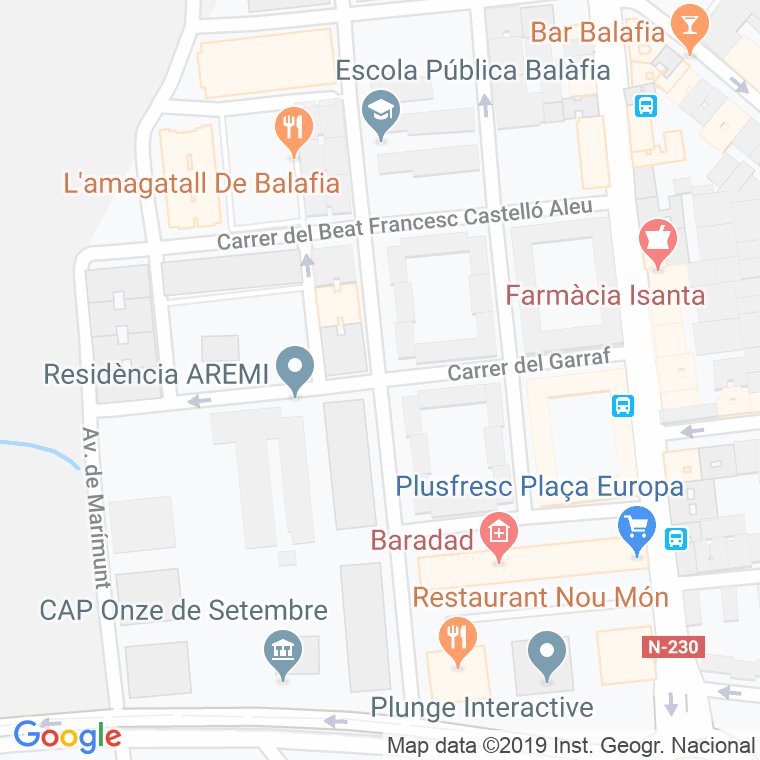 Código Postal calle Garraf en Lleida