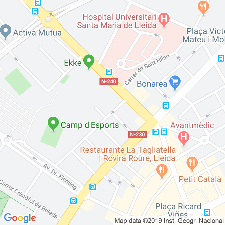 Código Postal calle Canigo en Lleida