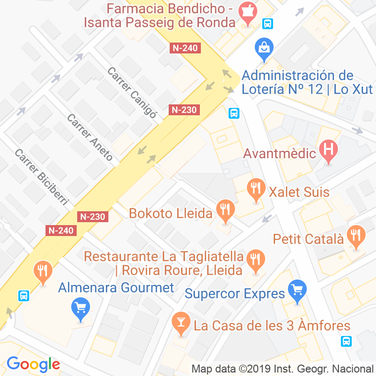 Código Postal calle Serra Del Cadi en Lleida