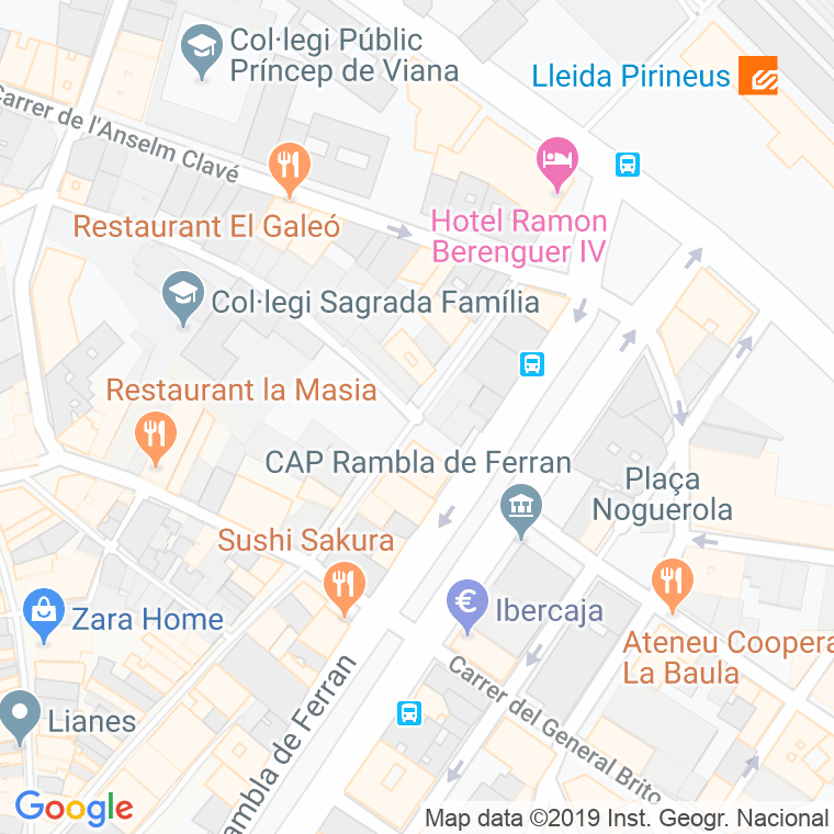 Código Postal calle Cardenal Remolins en Lleida
